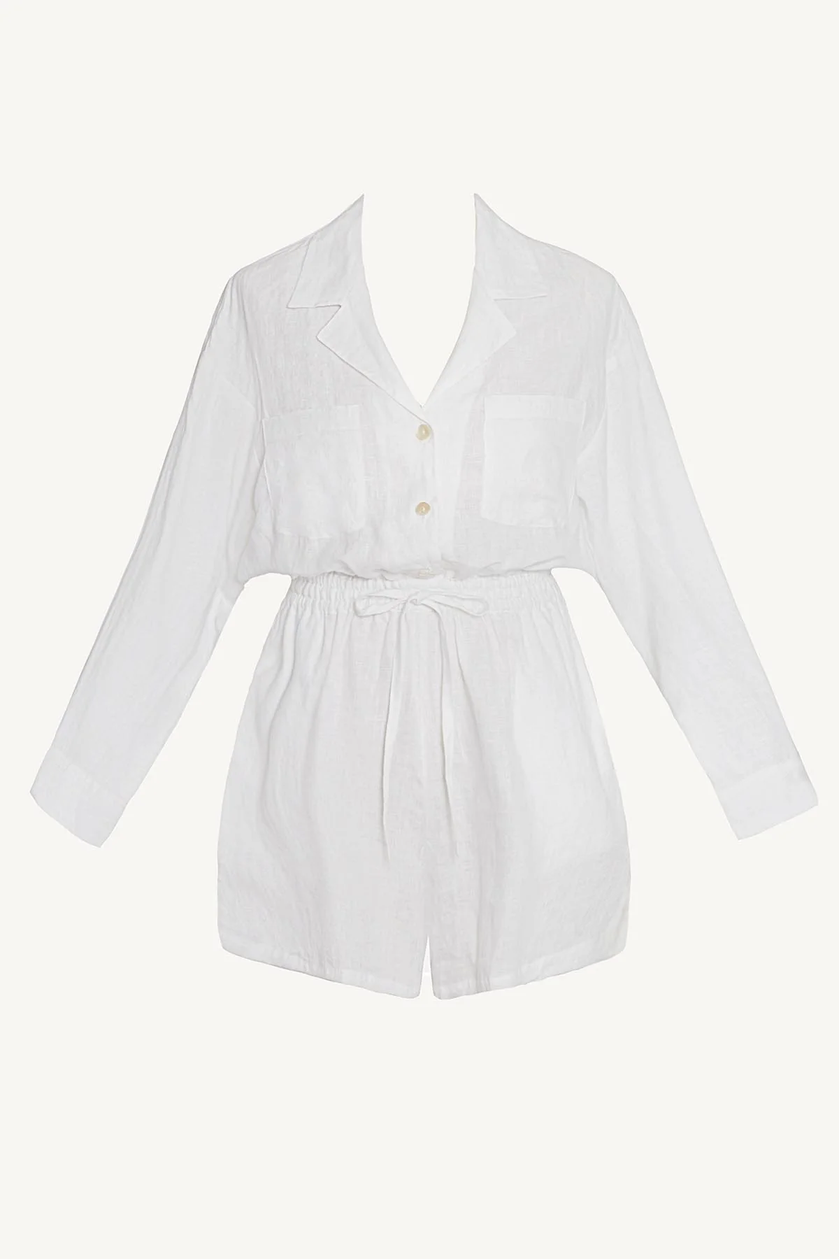 The Getaway Romper - White EcoLinen - Image 8