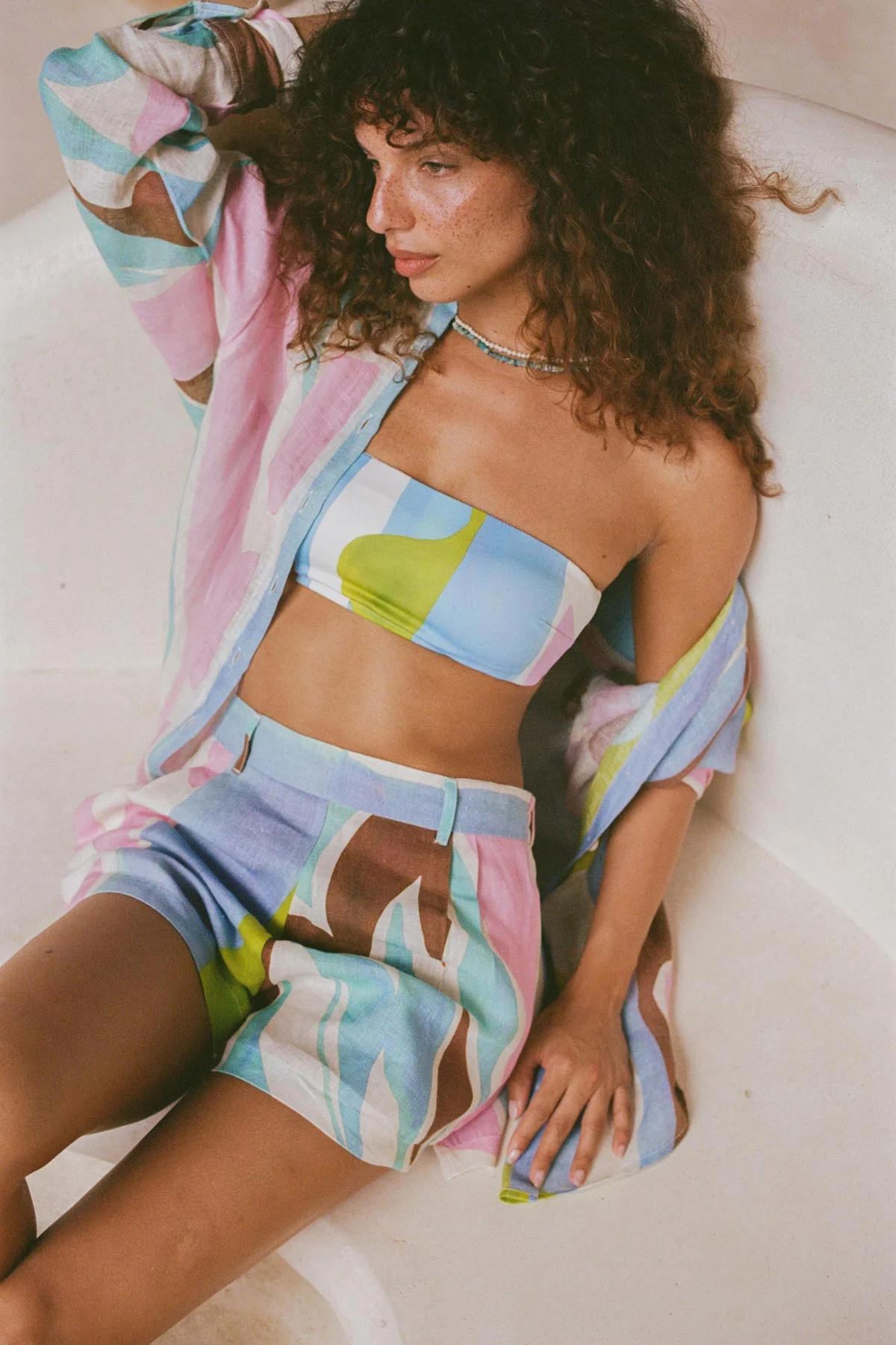 The Getaway Short - Coast Colorblock Ecolinen