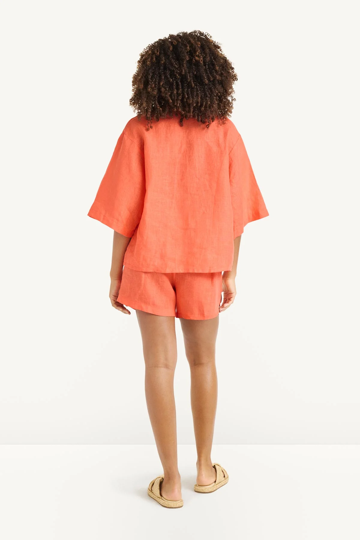 The Getaway Short - Coral EcoLinen - Image 4