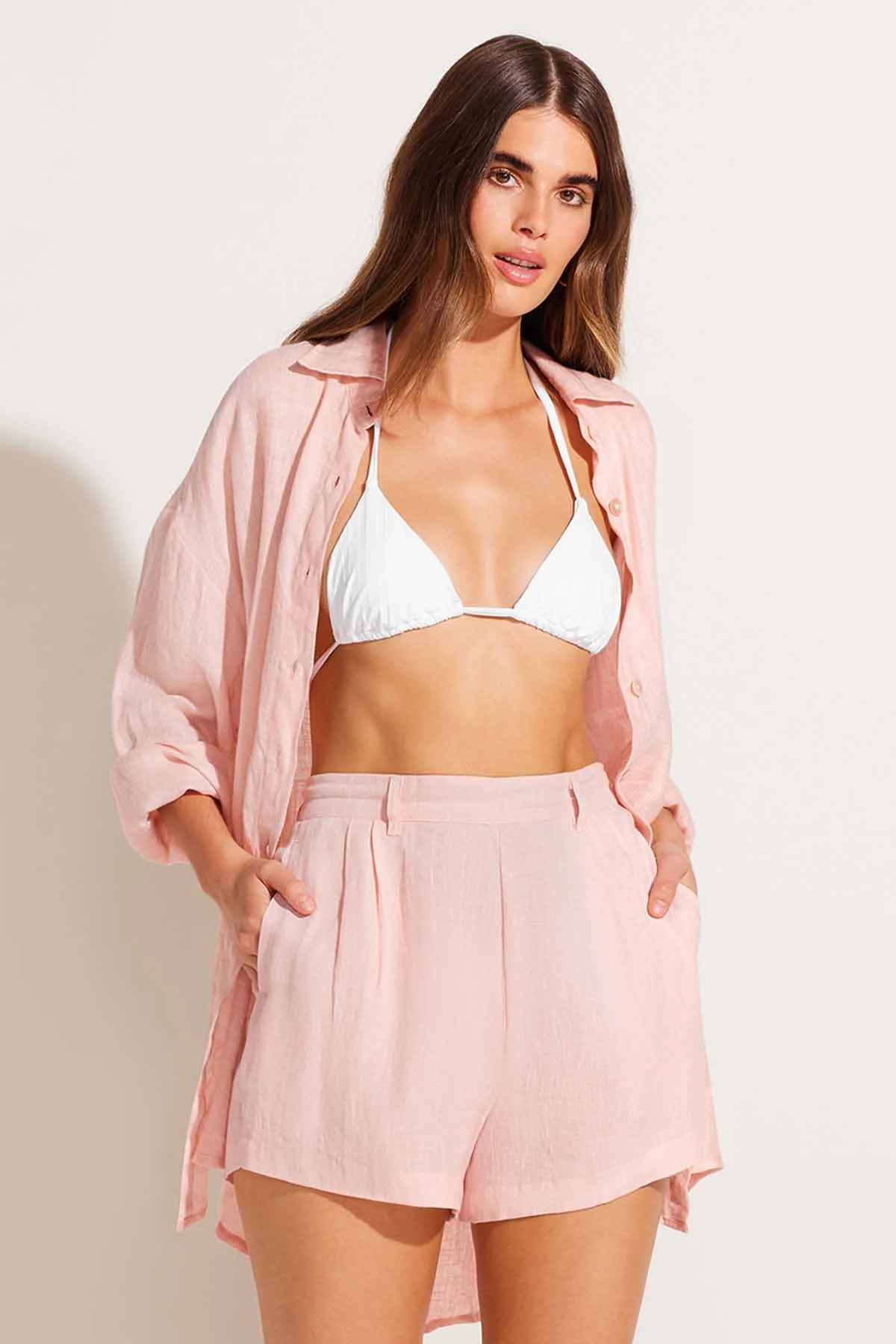 The Getaway Short - Sunkissed Ecolinen - Image 4