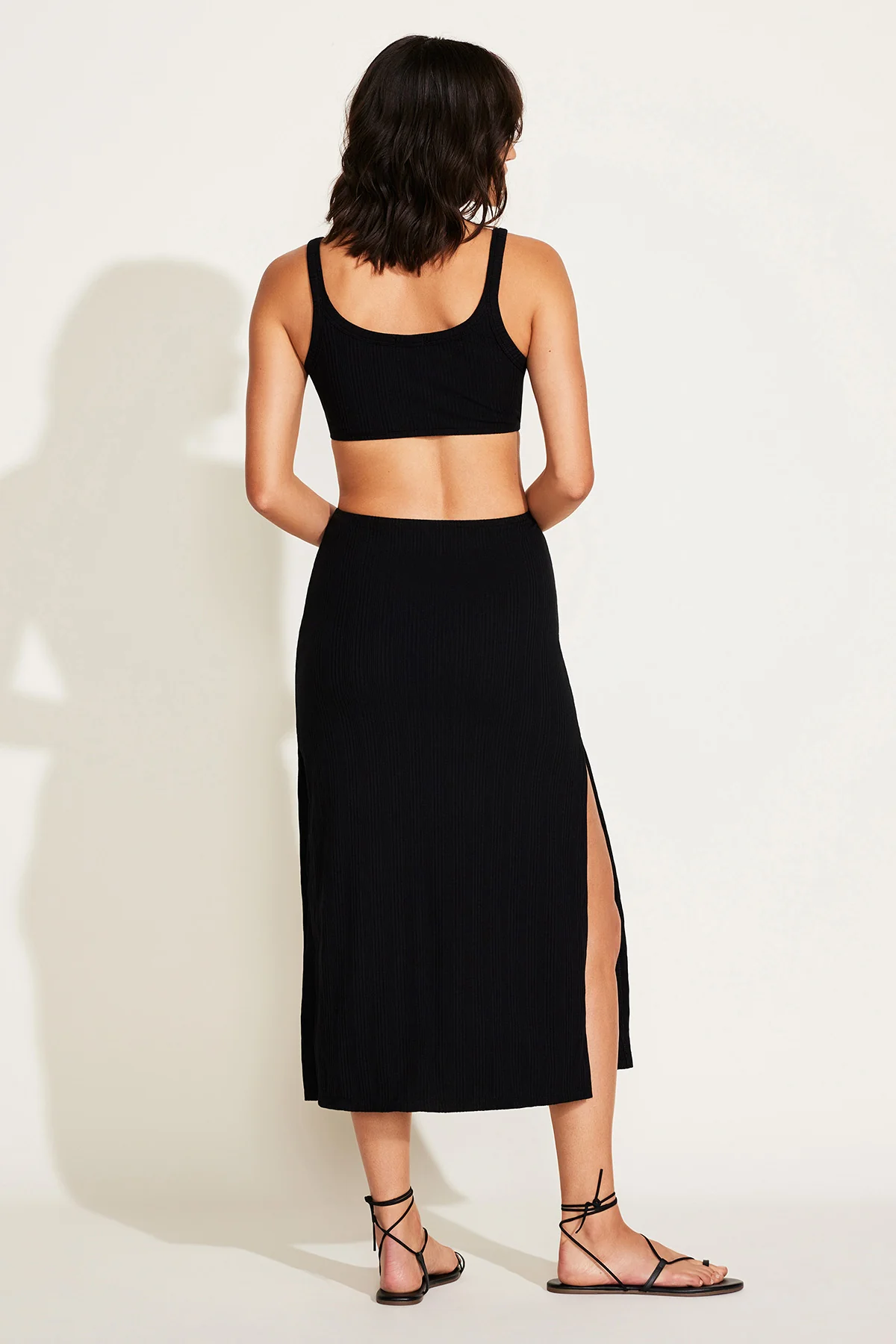 The Icon Cutout Dress - Black Organic Rib - Image 5
