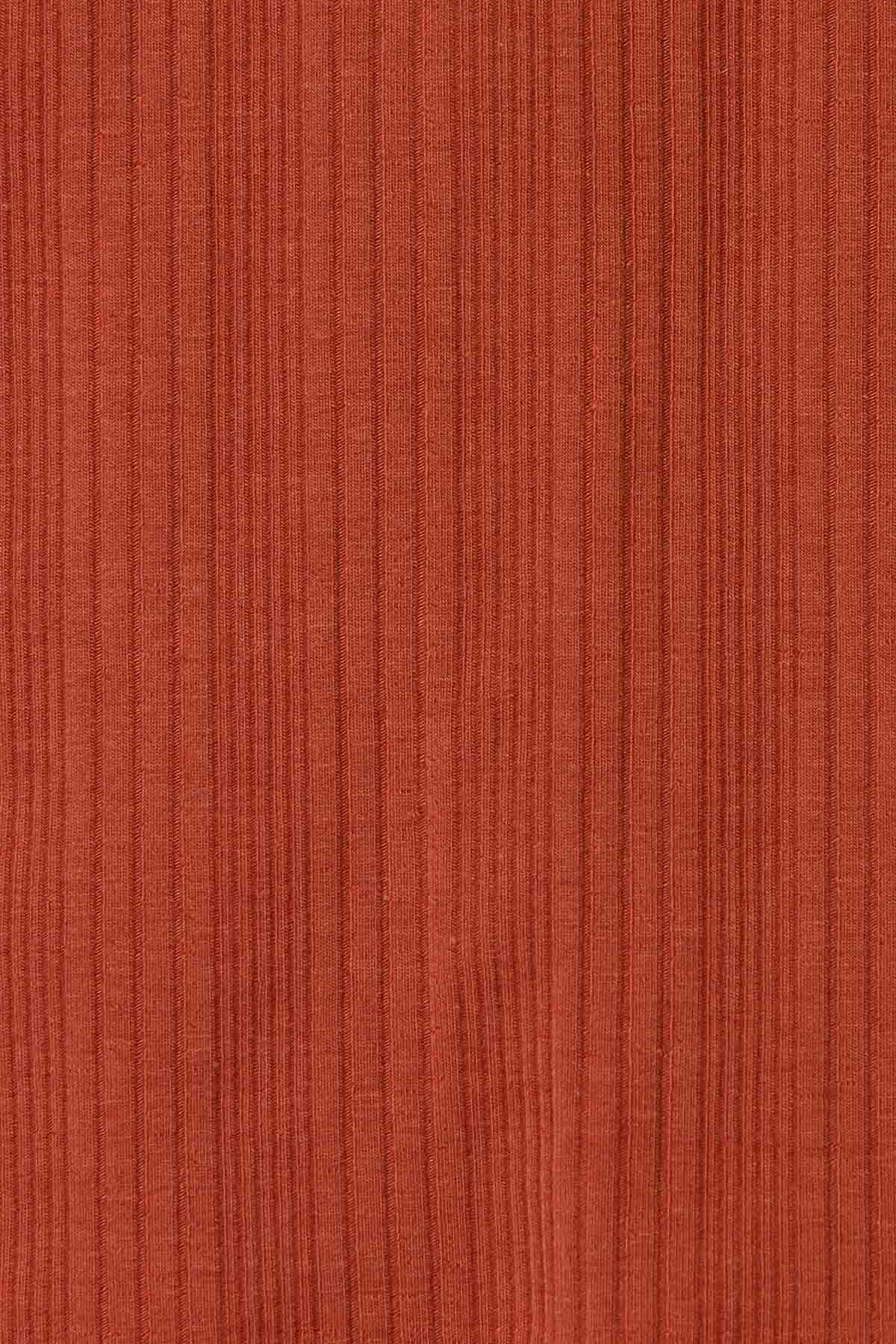 The Icon Cutout Dress - Terracotta Organic Rib - Image 9