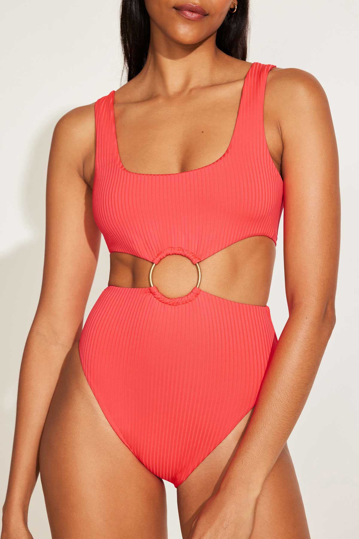 The Icon One Piece - Coral Glow EcoRib BT - Image 3