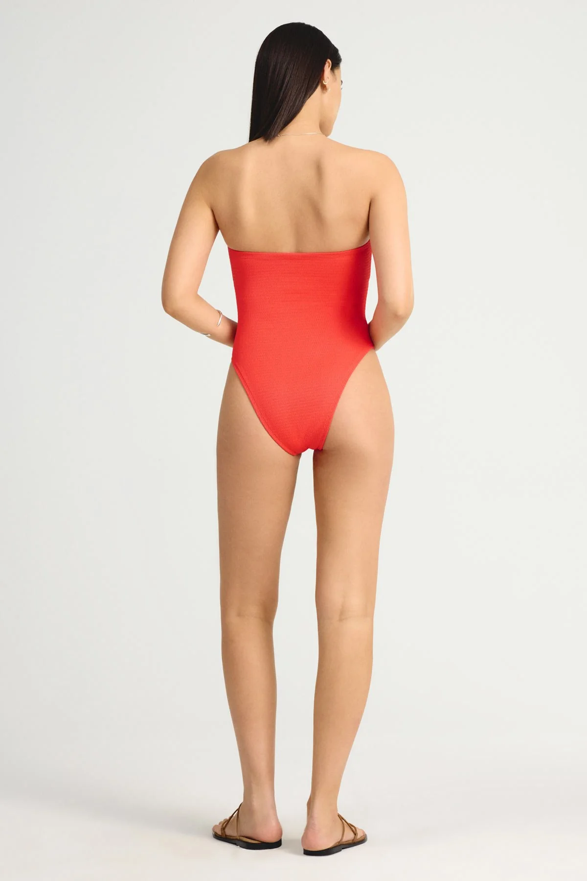 Upcycled Bandeau One Piece - Ruby EcoTex - Image 4
