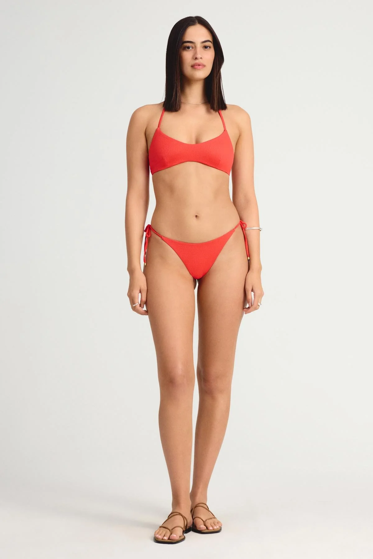 Upcycled Scoop Bralette Top - Ruby EcoTex - Image 3