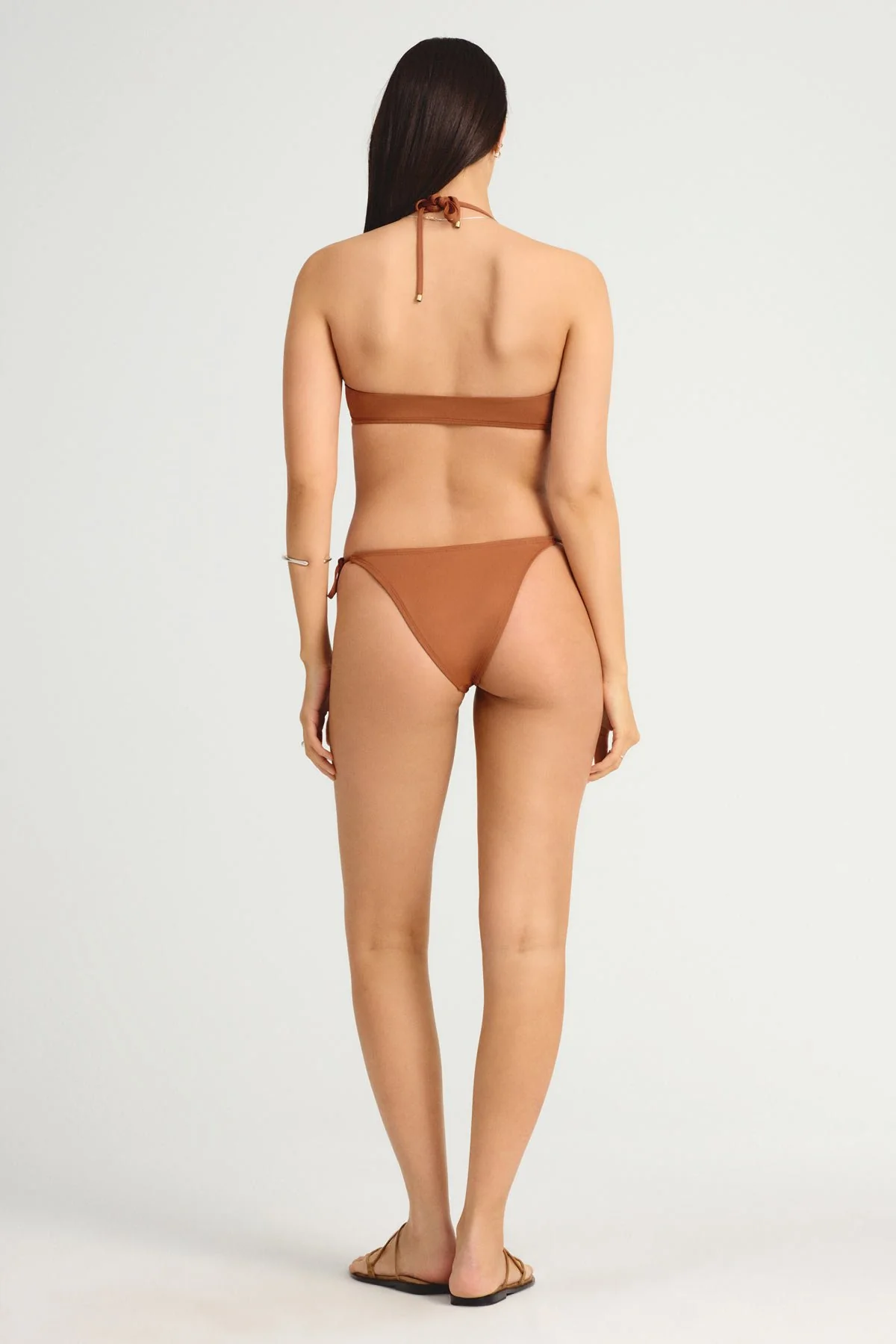 Upcycled Tie Side Cheeky Bottom - Bourbon EcoLux - Image 3