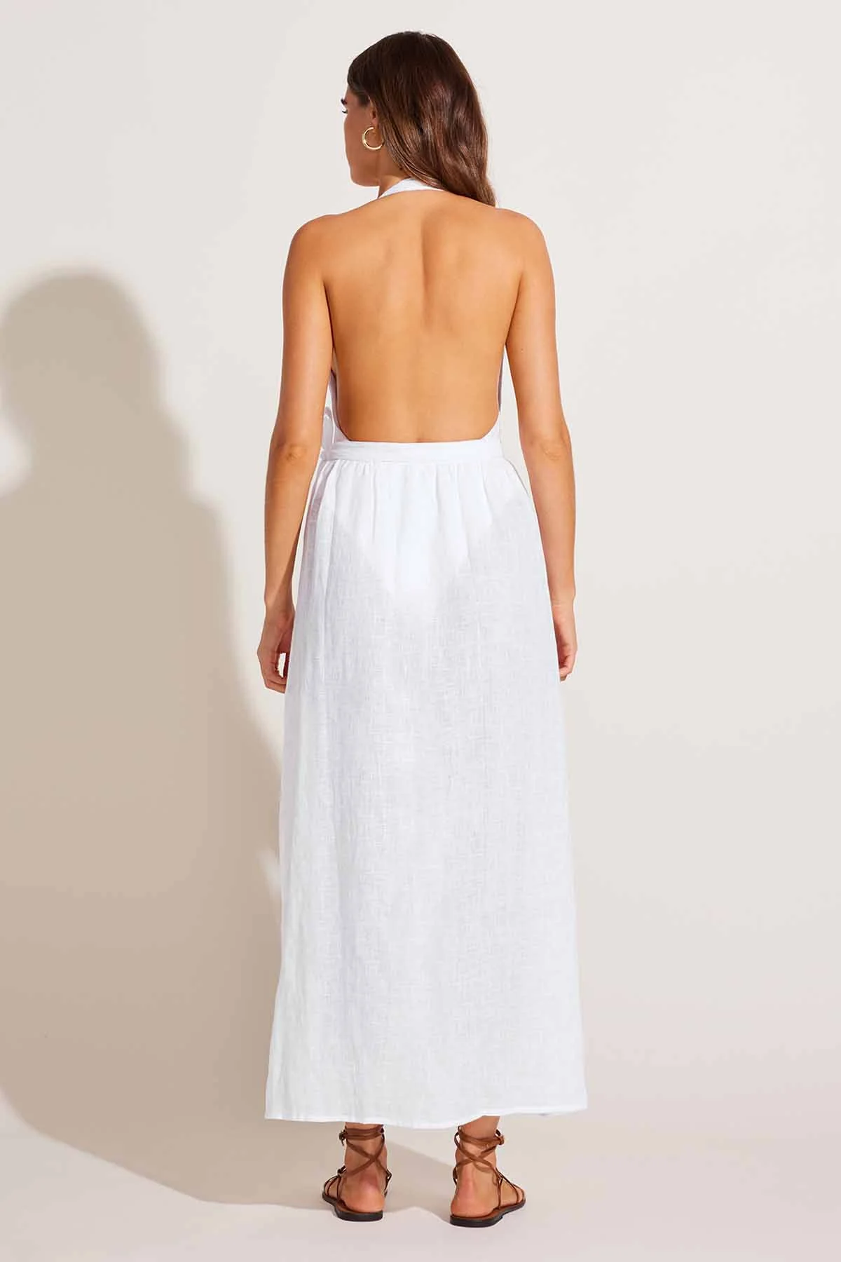 Vera Wrap Skirt - White Ecolinen - Image 4