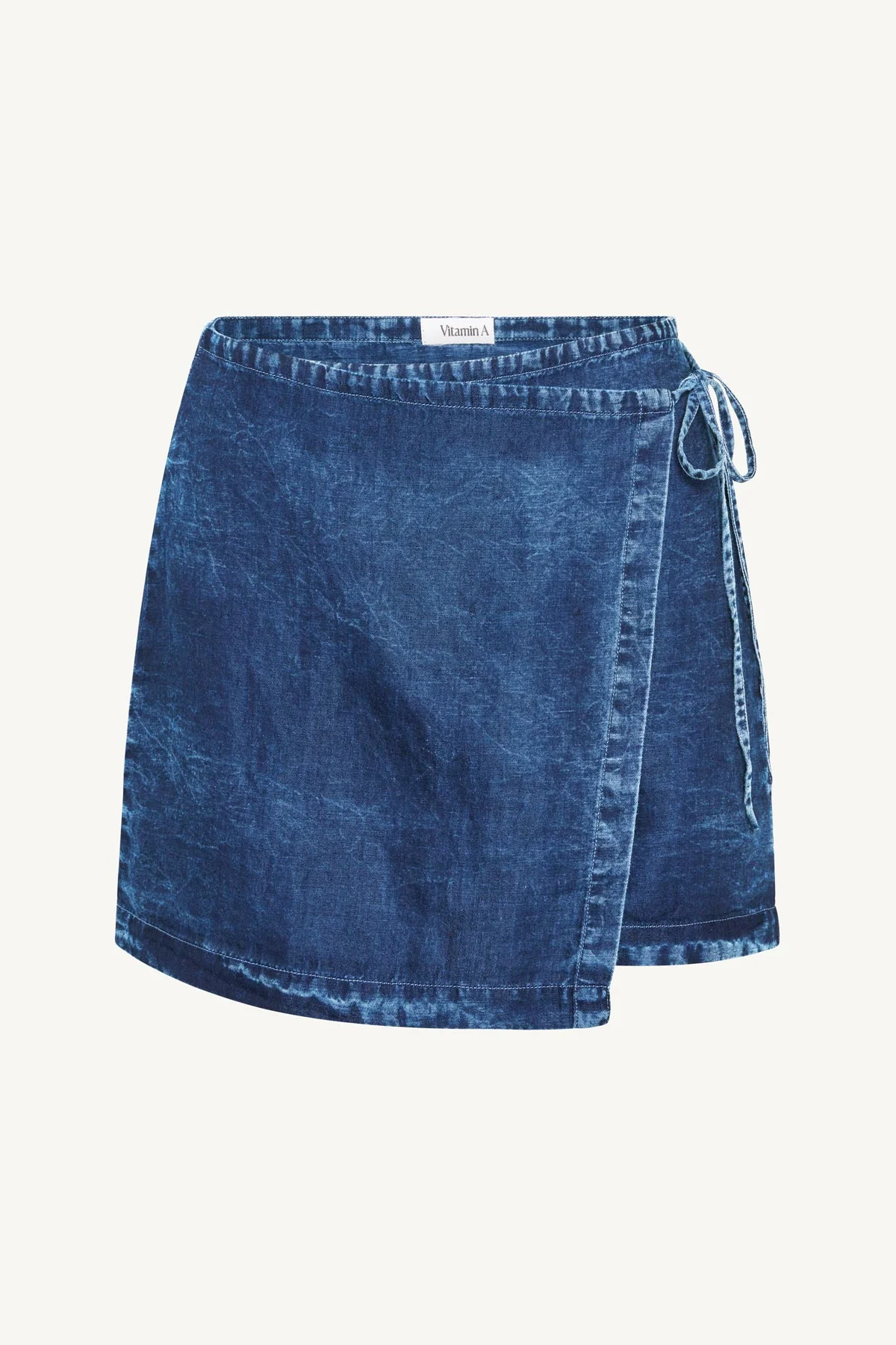 Willa Mini Wrap Skirt - Daydream Denim Cotton Linen - Image 6