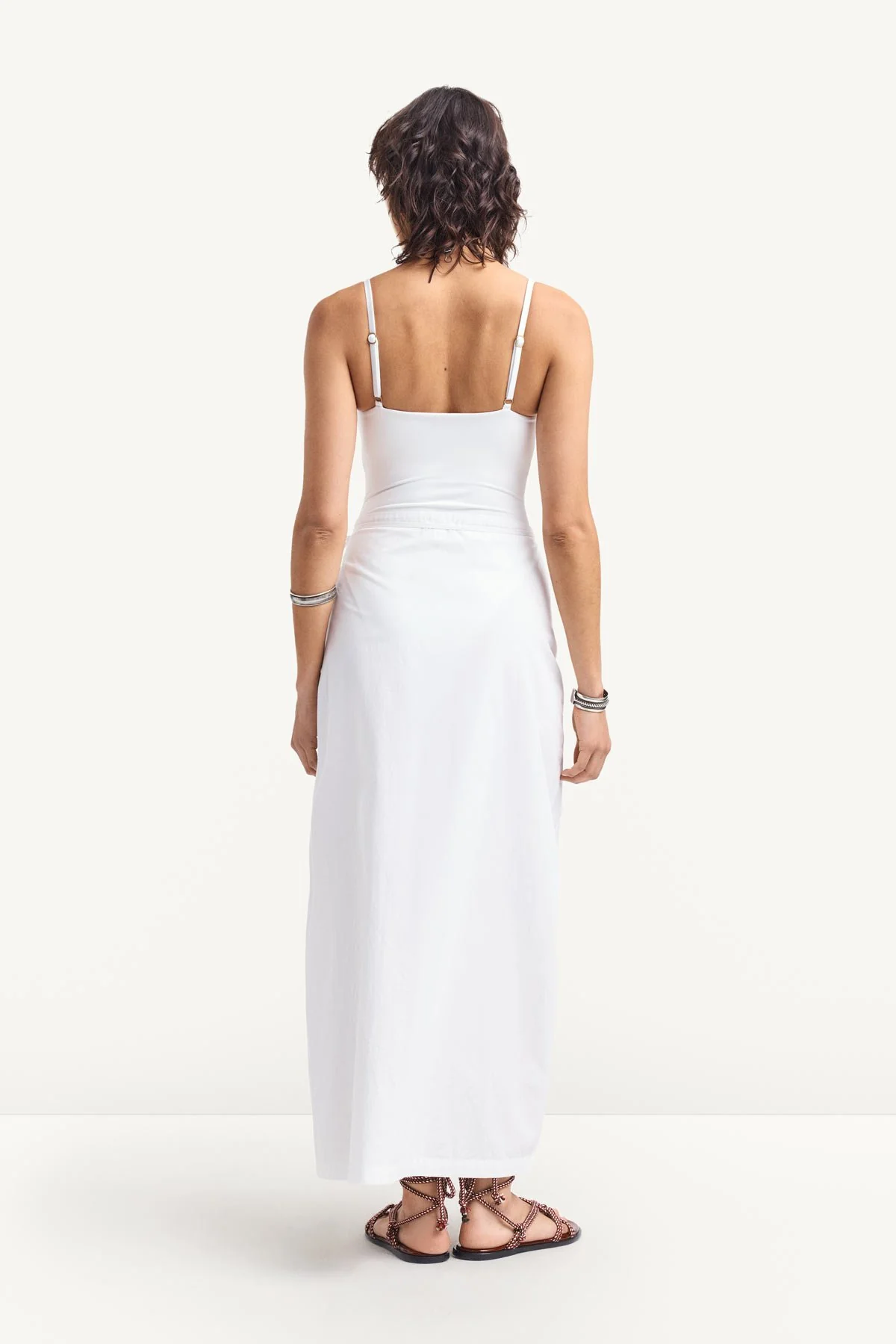Willa Wrap Skirt - White Cotton Poplin - Image 5