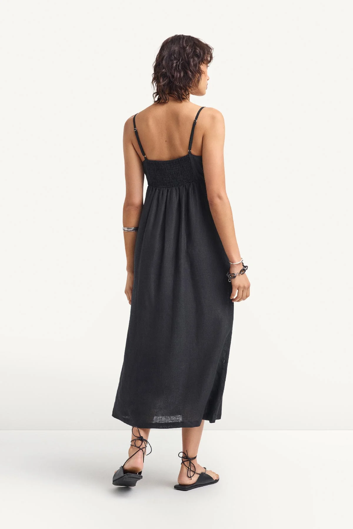 Zella Dress - Black EcoLinen - Image 3