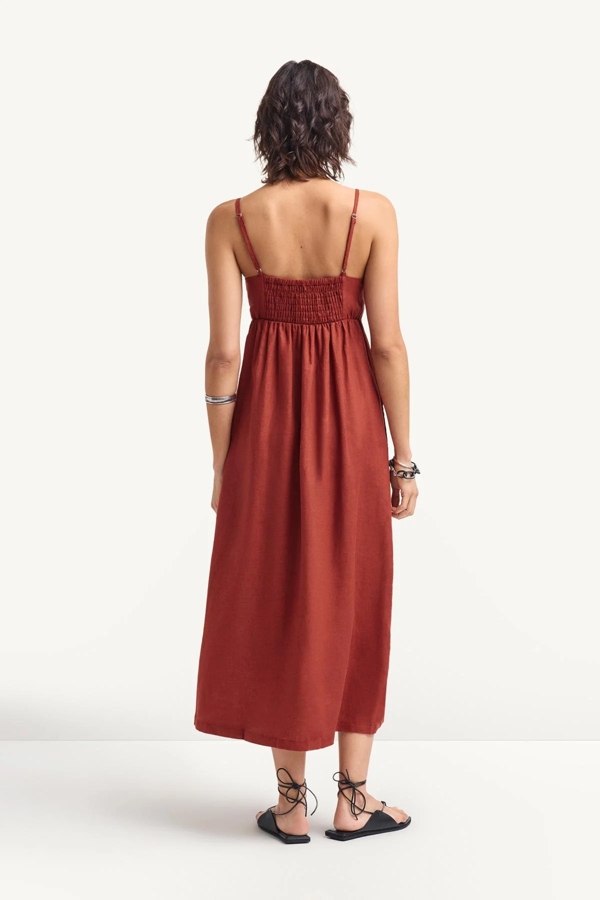 Zella Dress - Deep Madder EcoLinen - Image 4