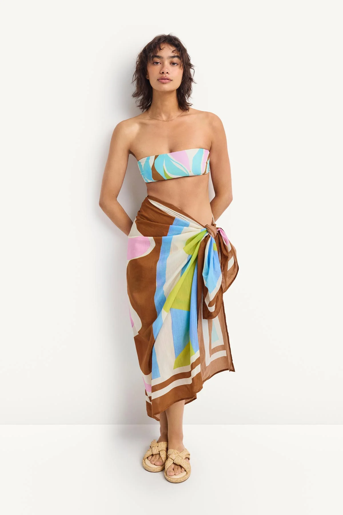 Samara Sarong - Coast Colorblock Cotton Cupro